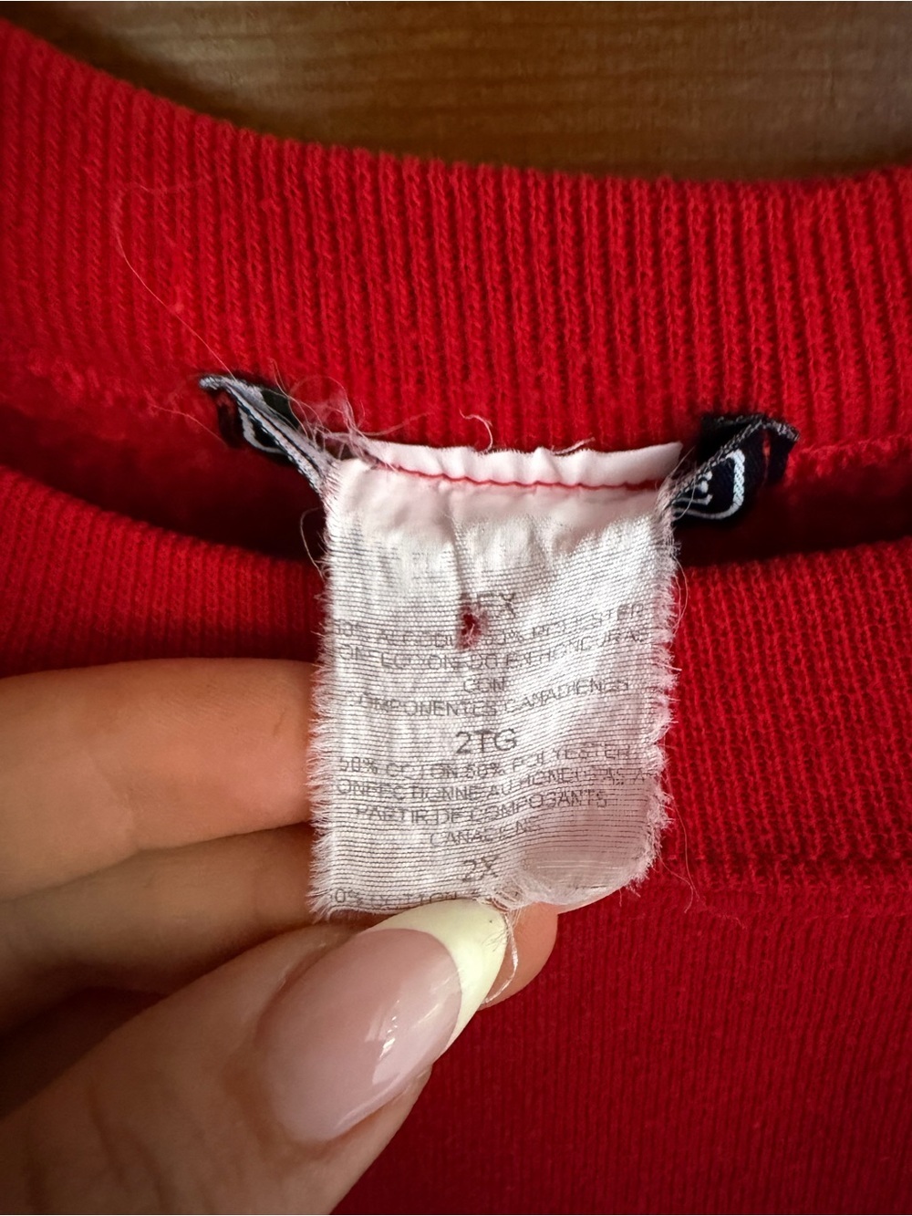 VINTAGE CHRISTMAS SWEATSHIRT - BE NAUGHTY SAVE SANTA THE TRIP - Picture 3 of 5